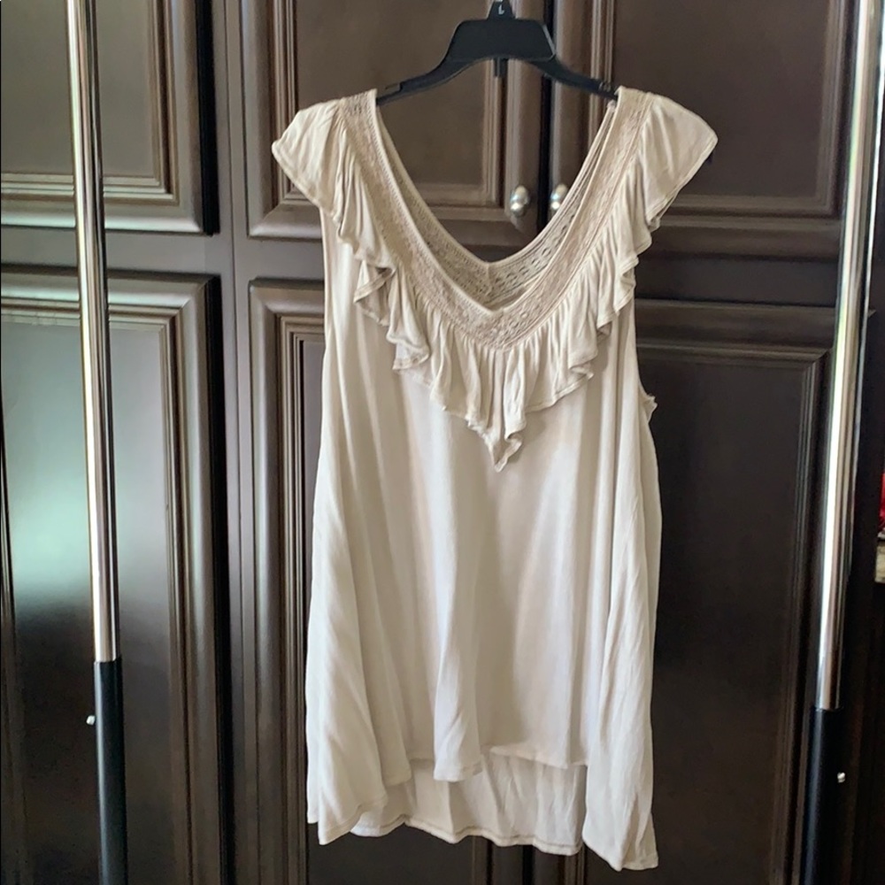Tan shirt